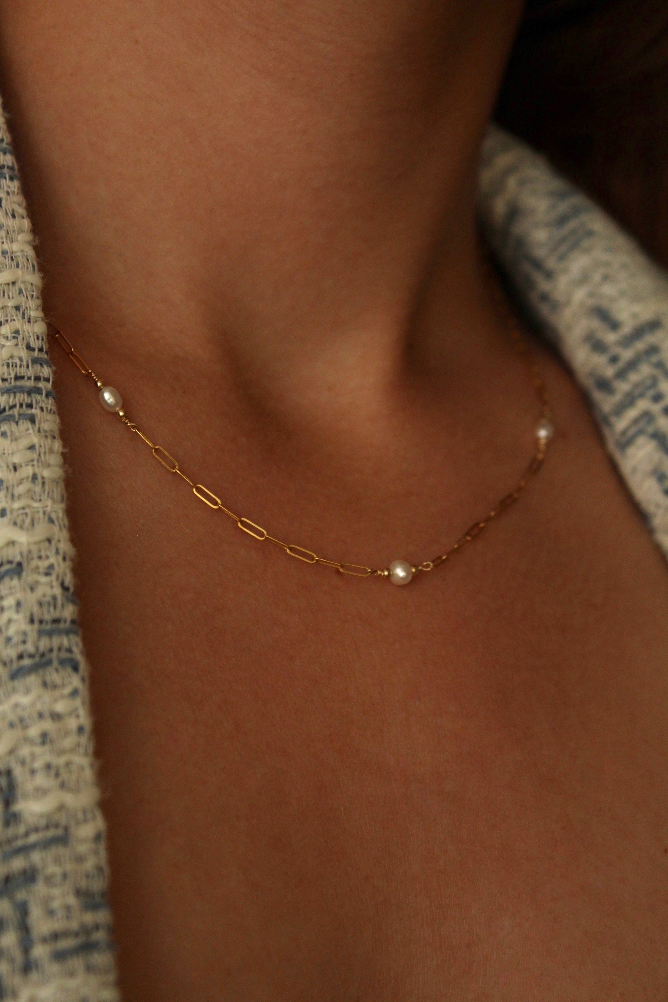 Řetízek Paperclip (gold filled)