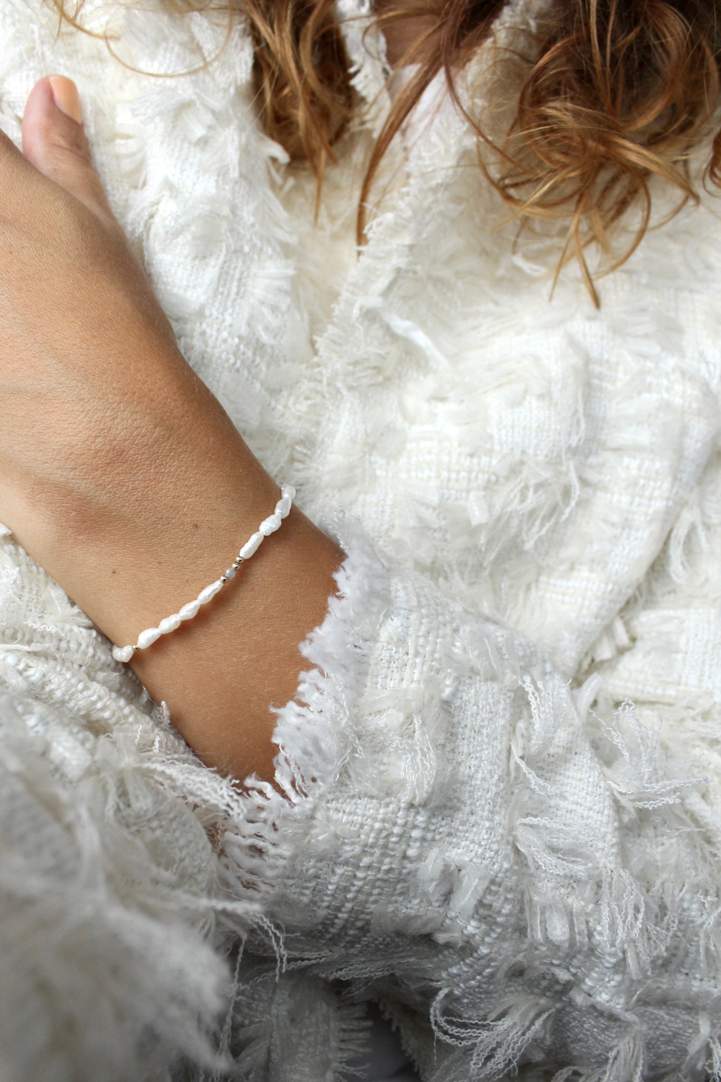 Náramek Pearly loo (gold filled)