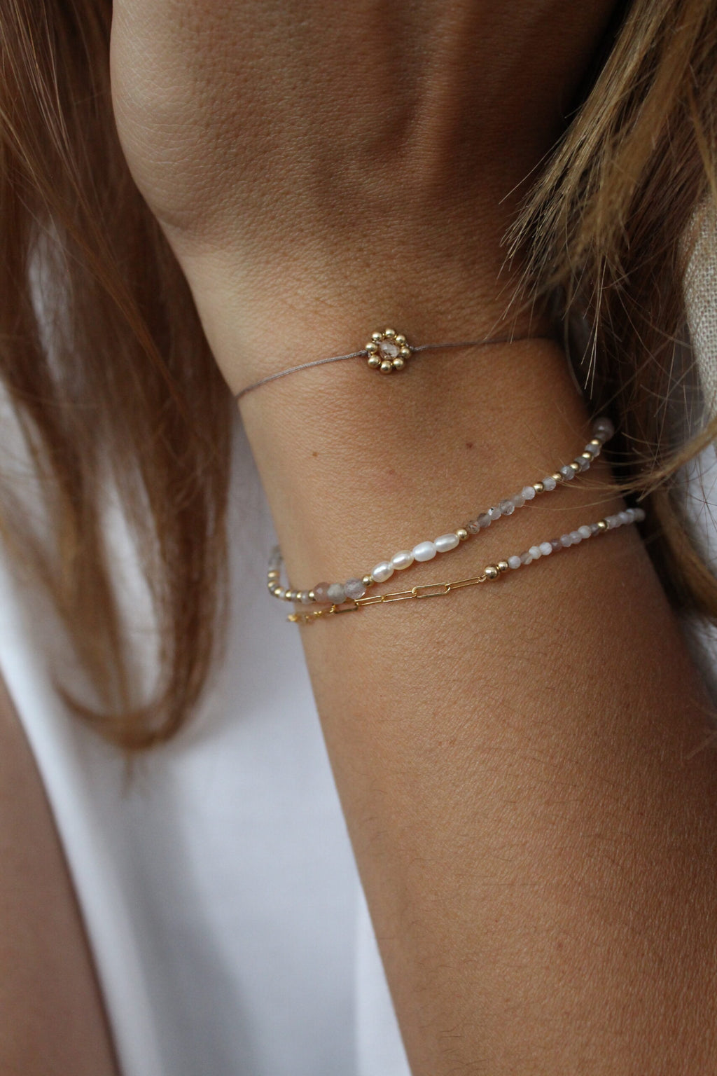 Náramek Polo achát (gold filled)