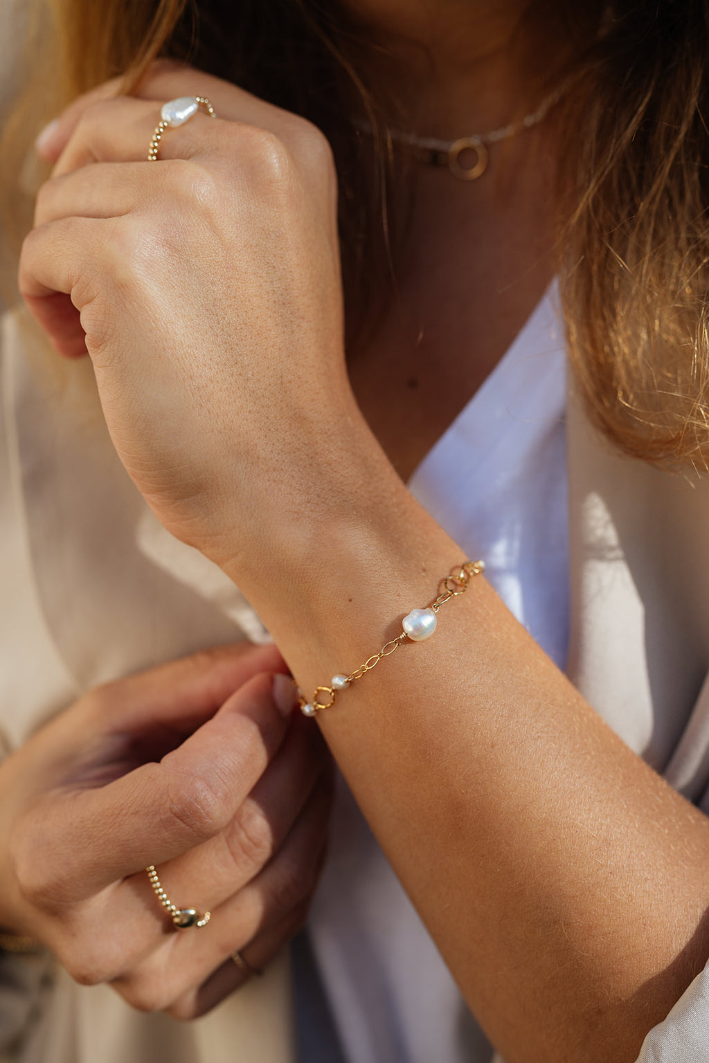 Náramek Wild Pearl (gold filled)