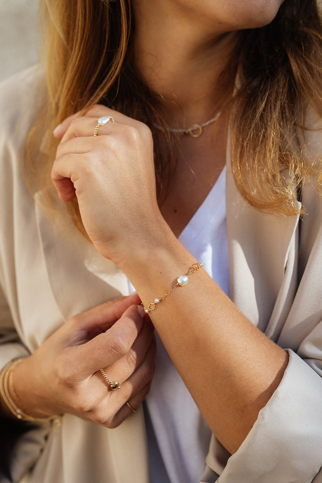 Náramek Wild Pearl (gold filled)