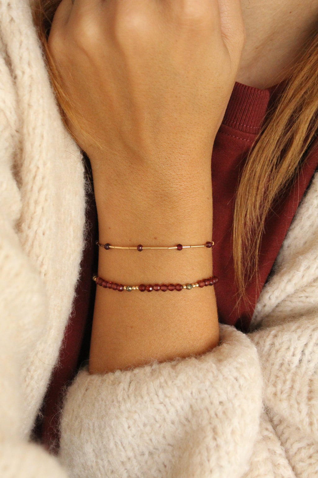 Náramek Diff rouge (gold filled)