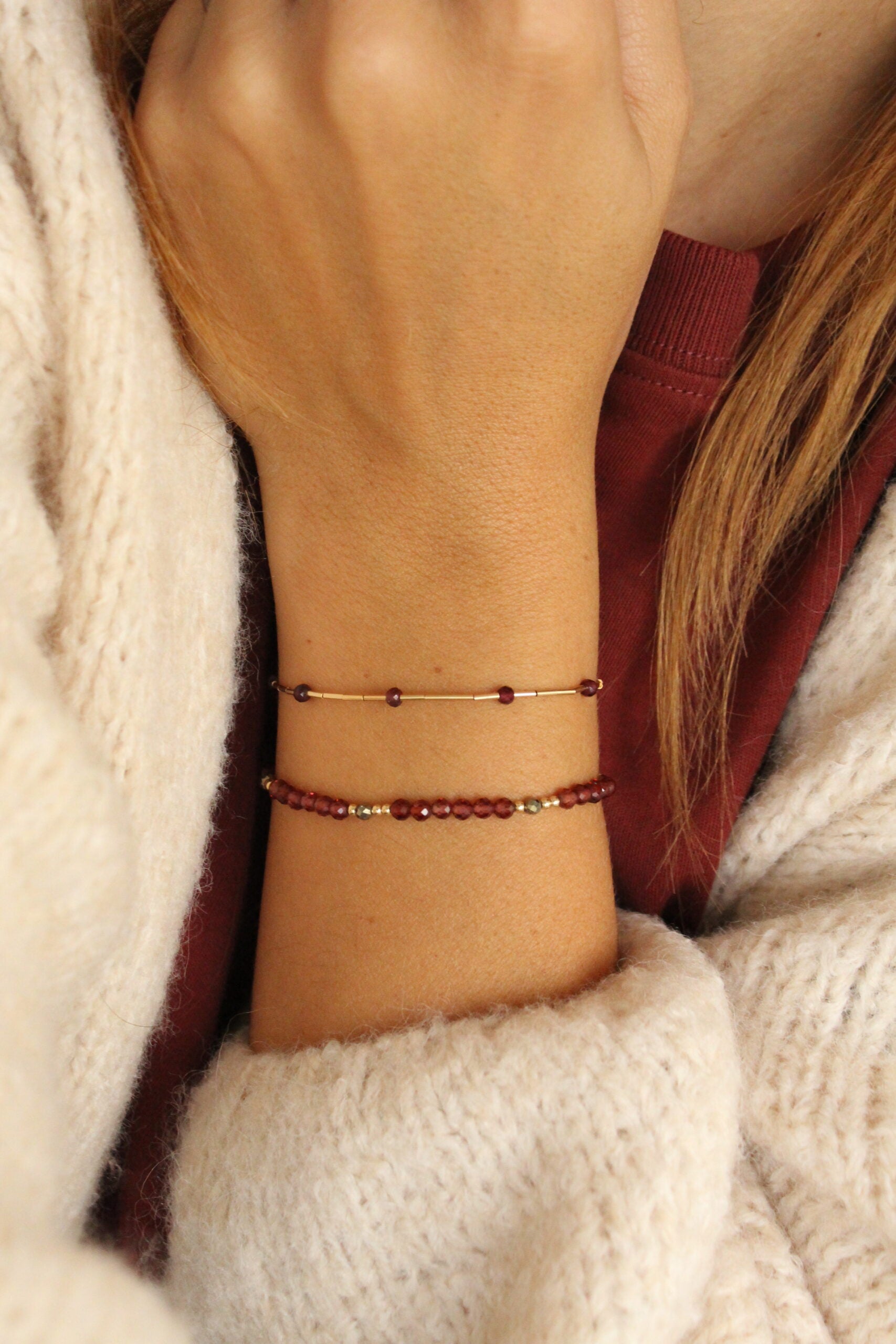 Náramek Diff rouge (gold filled)