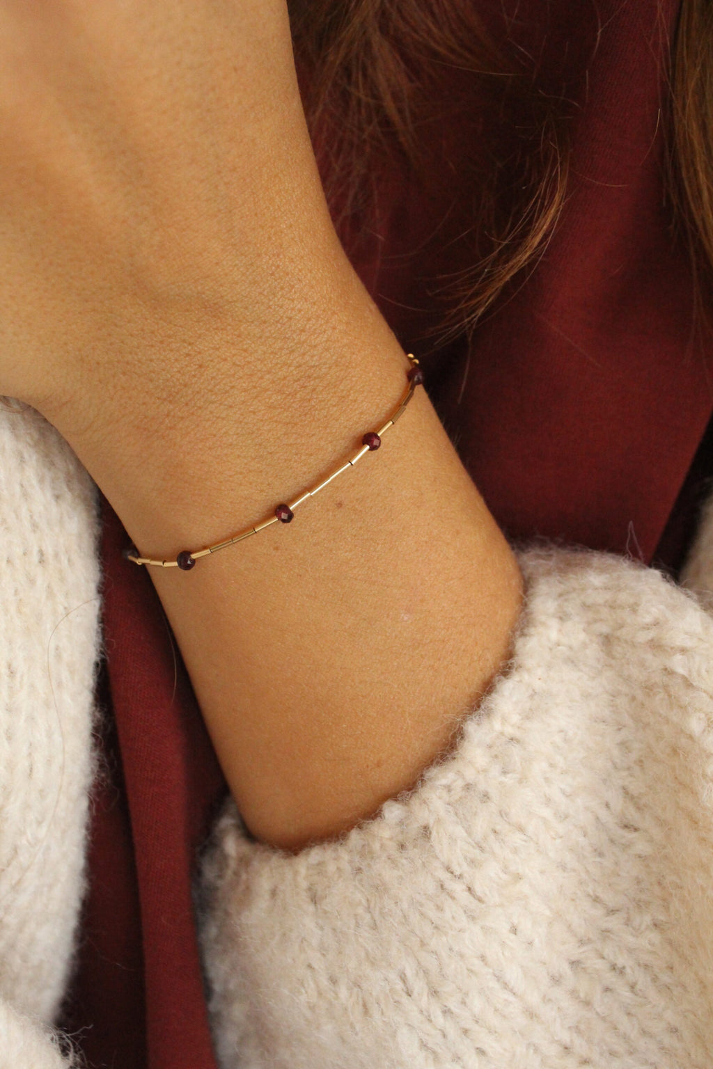 Náramek Diff rouge (gold filled)