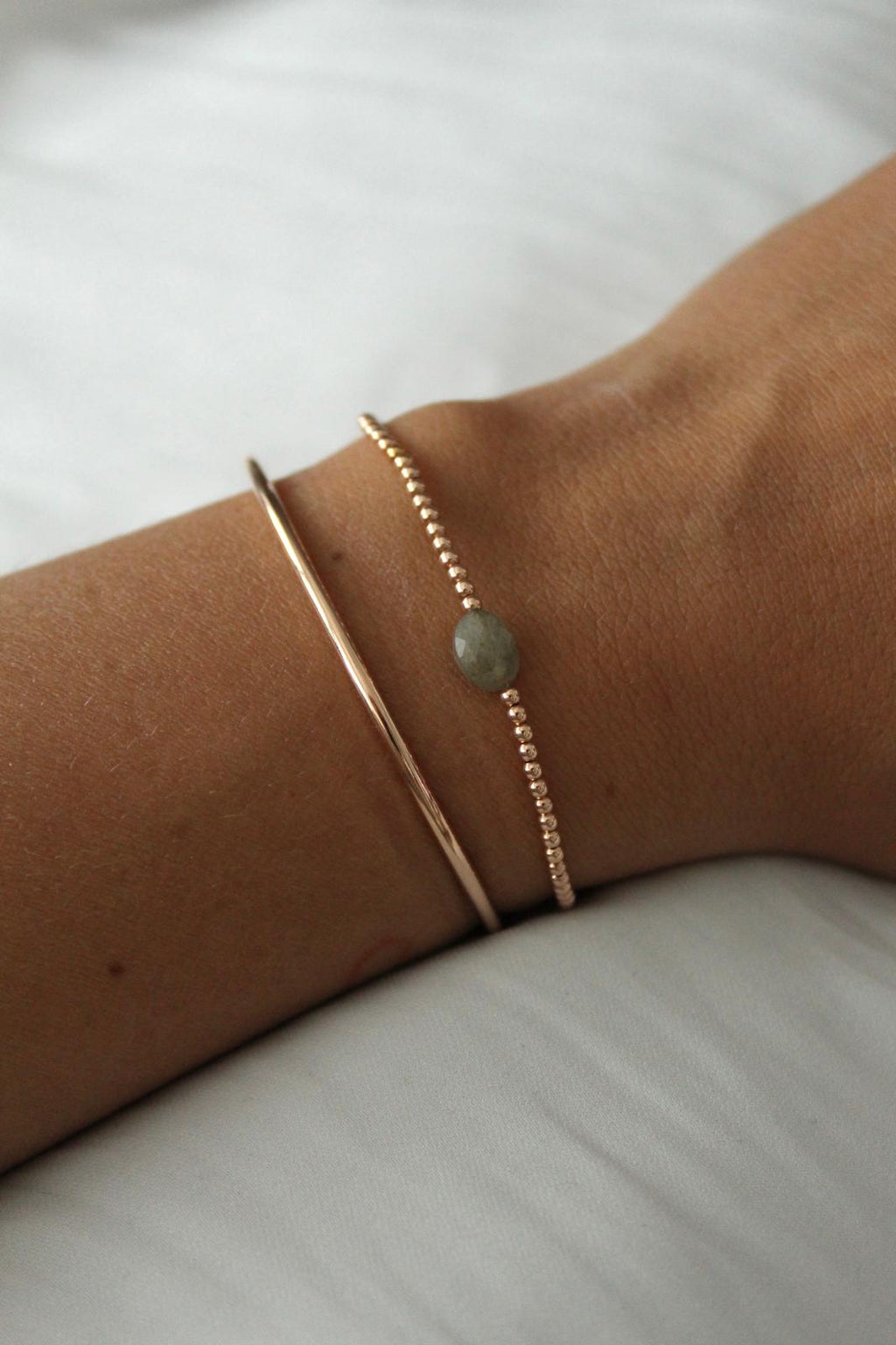 Rose gold filled náramek Moon silk