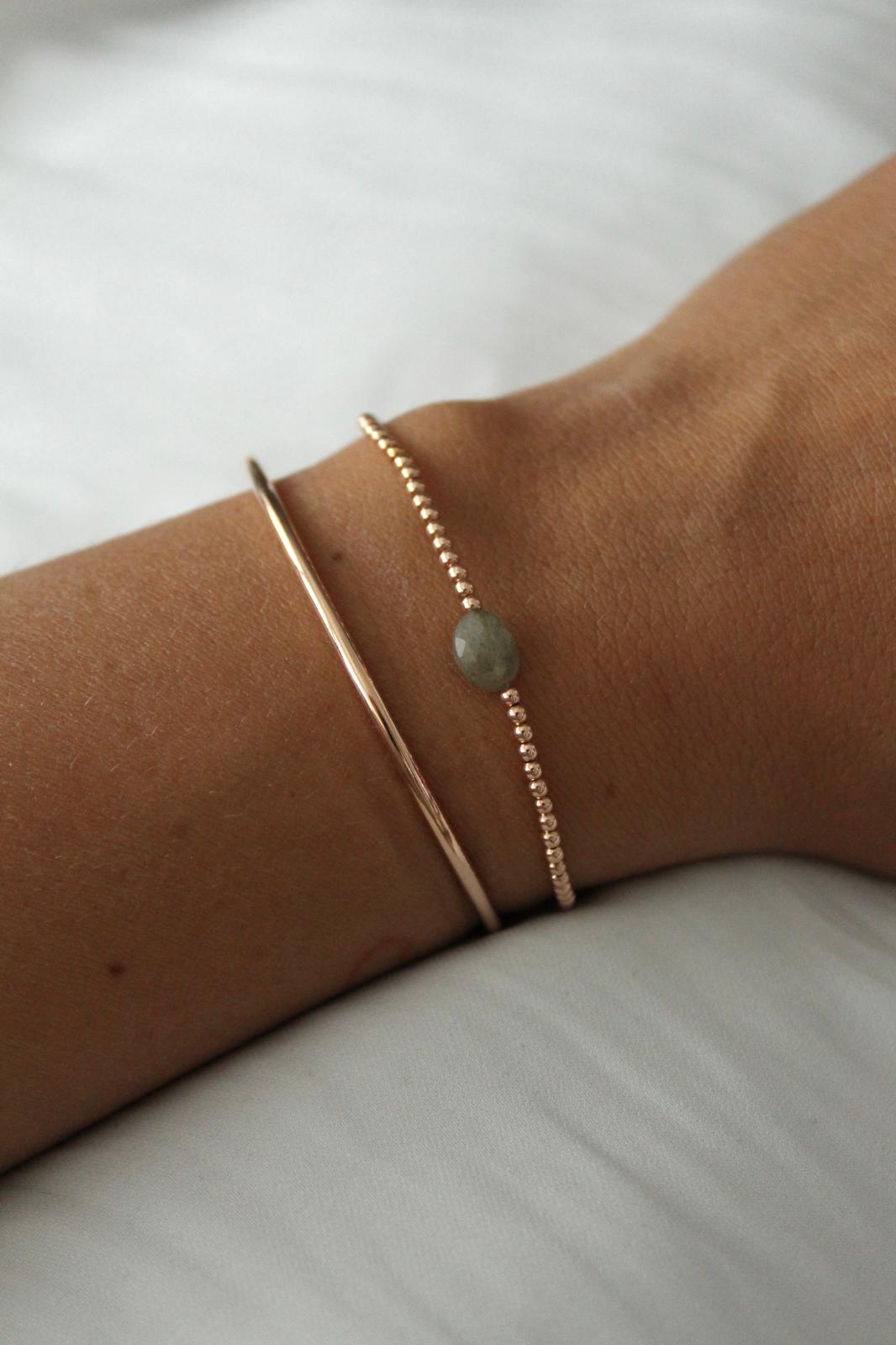 Rose gold filled náramek Moon silk