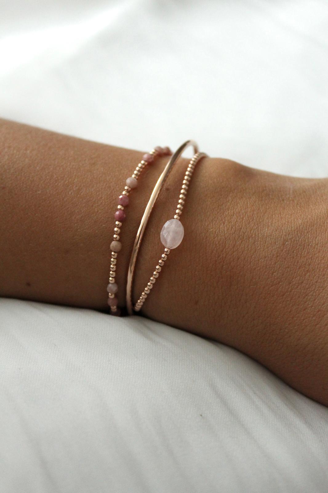 Rose gold filled náramek Moon silk