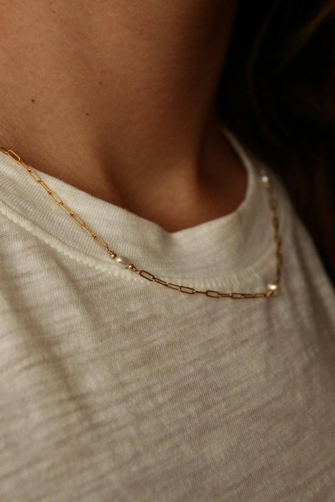 Řetízek Paperclip (gold filled)