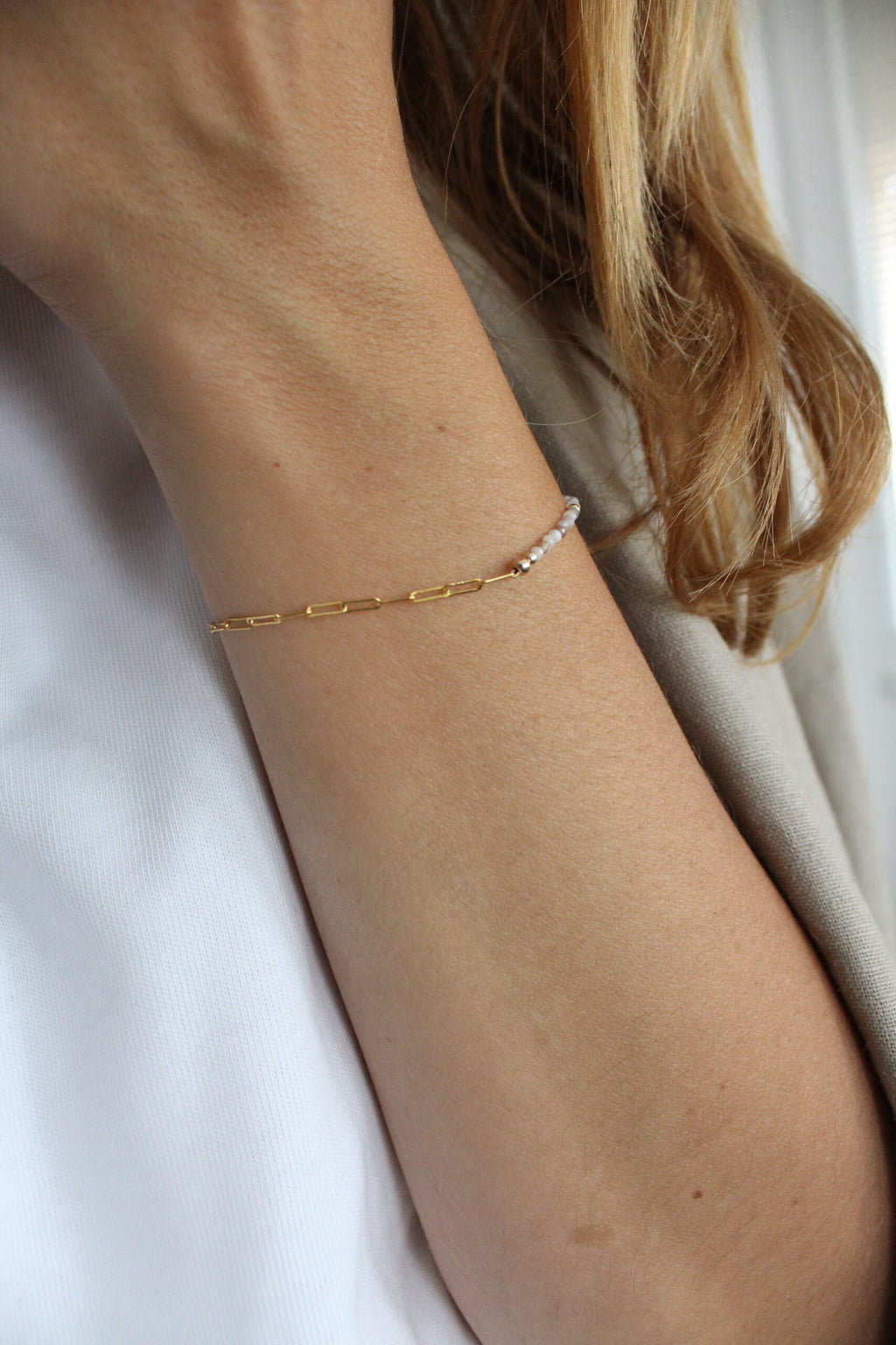 Náramek Polo achát (gold filled)