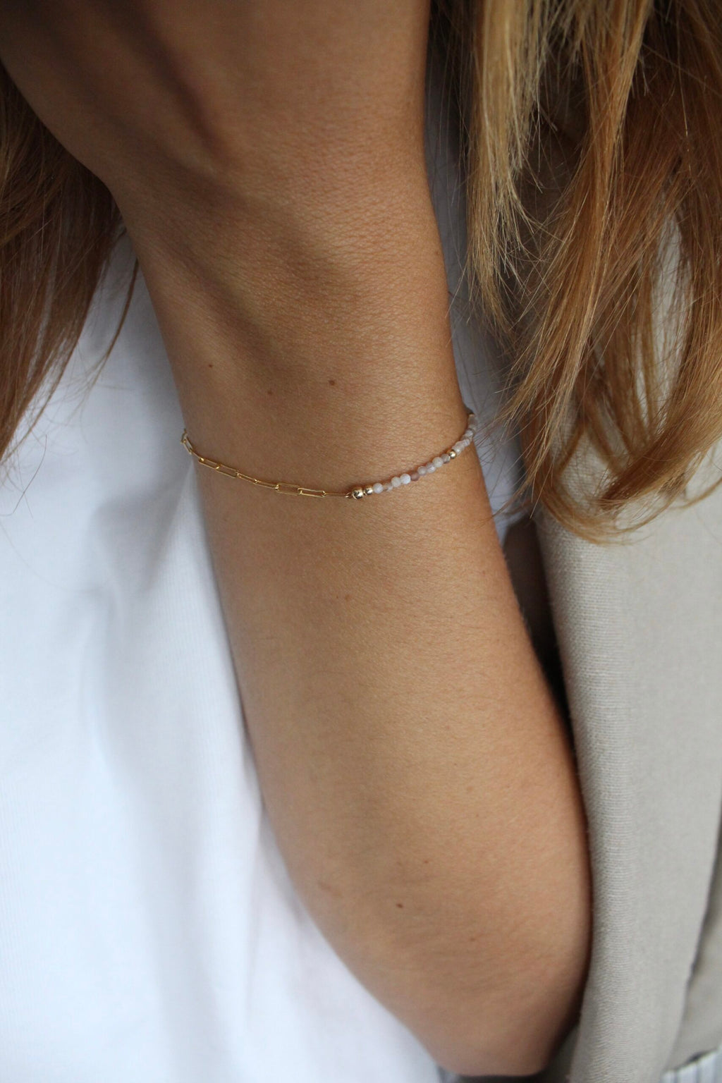 Náramek Polo achát (gold filled)