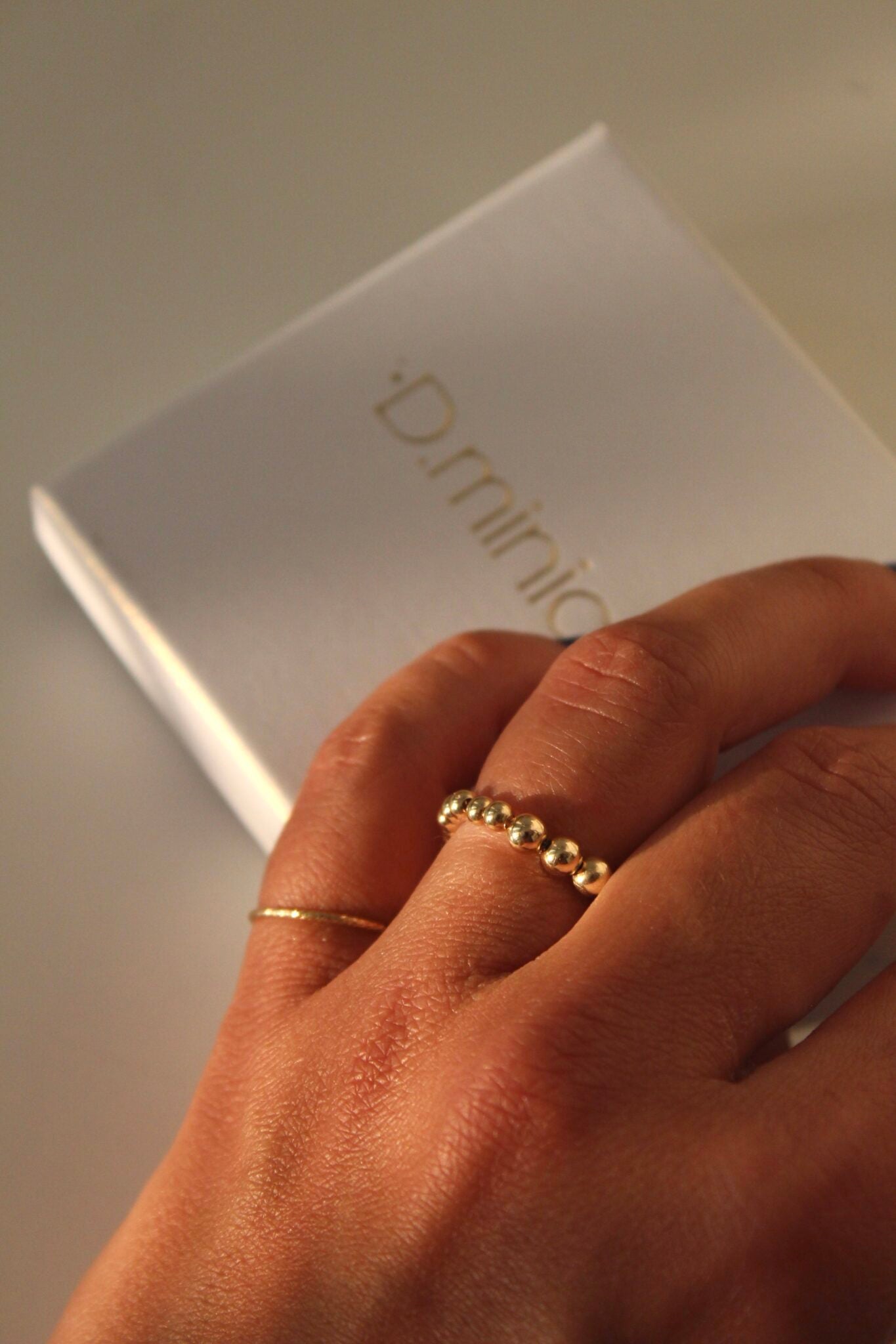 Prstýnek Bubble (gold filled)