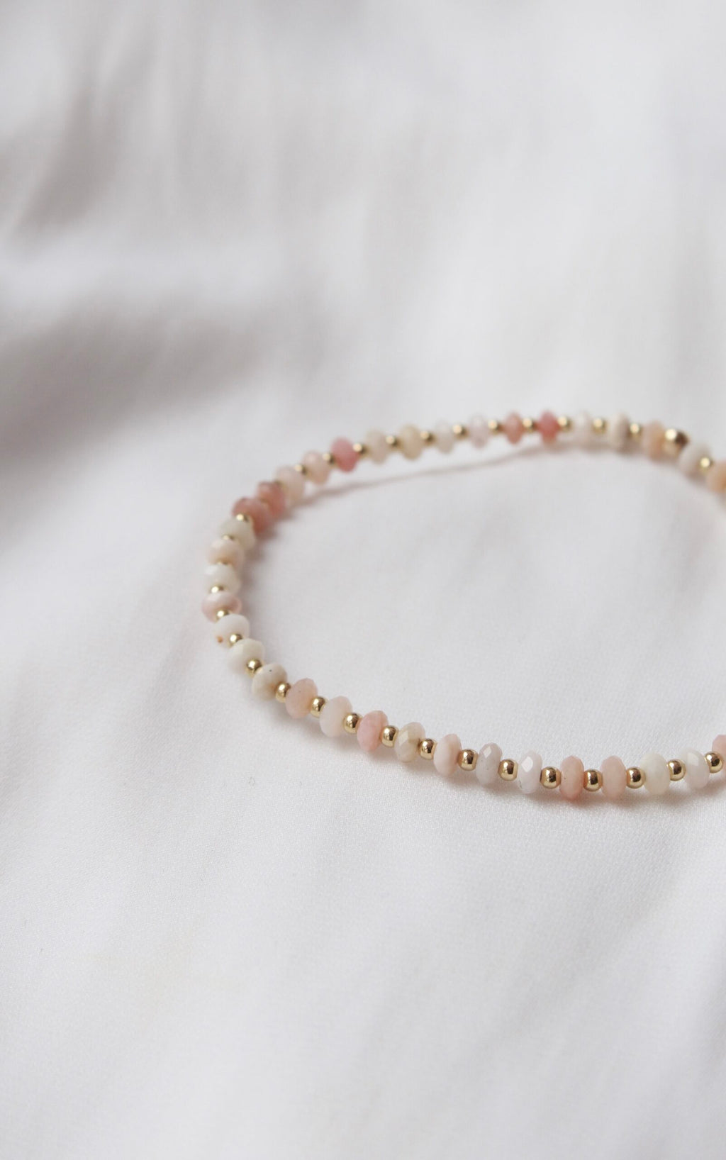 Náramek Pink glow (gold filled)