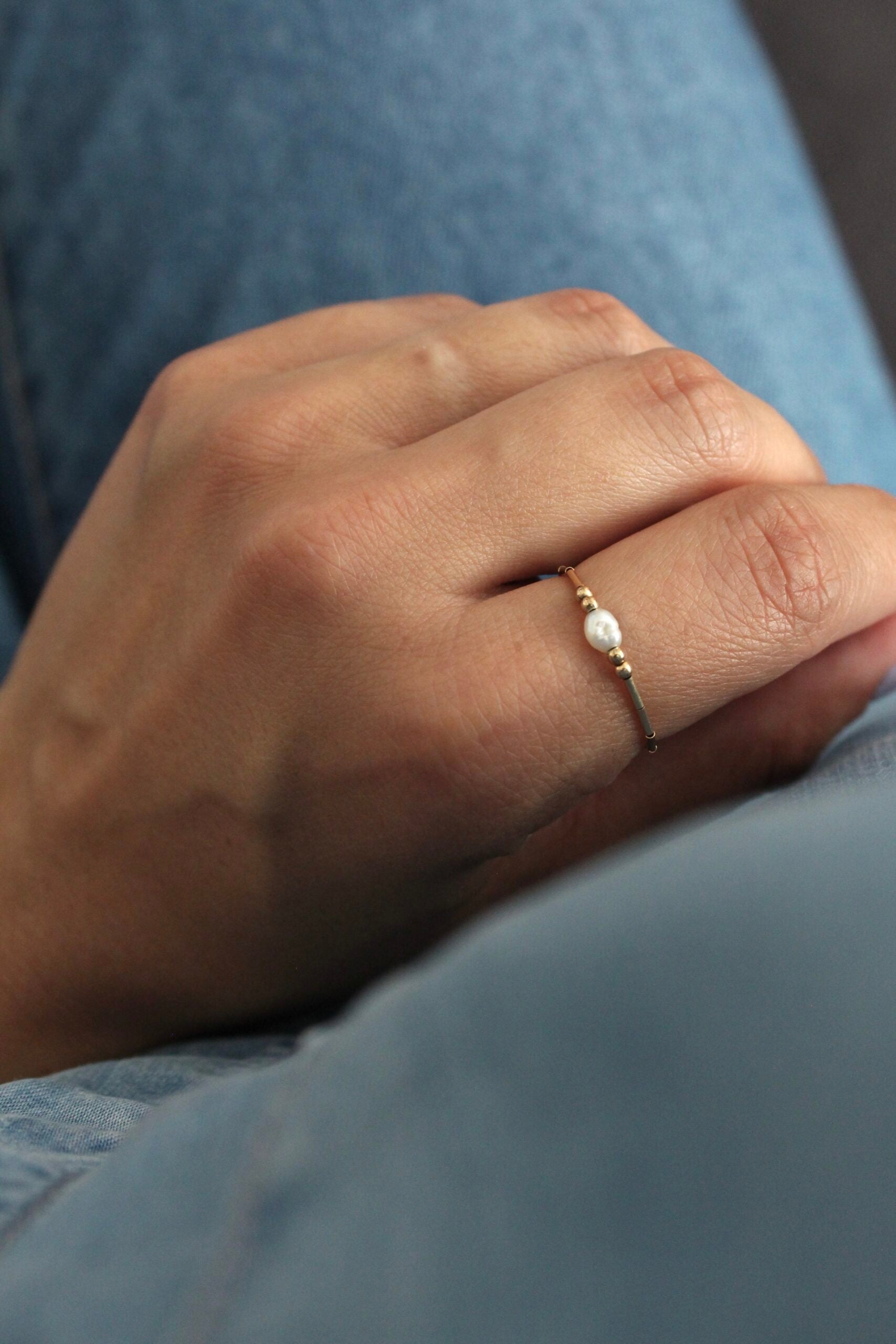 Prstýnek Tube (gold filled)